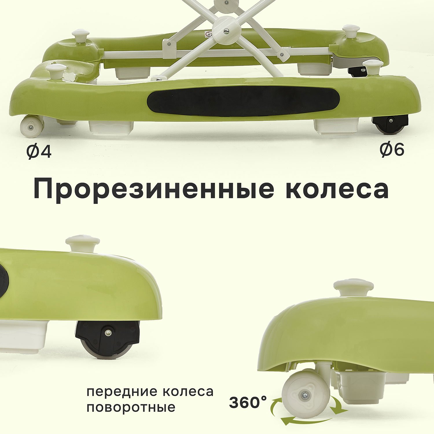 Ходунки Nuovita Chance зеленый - фото 7