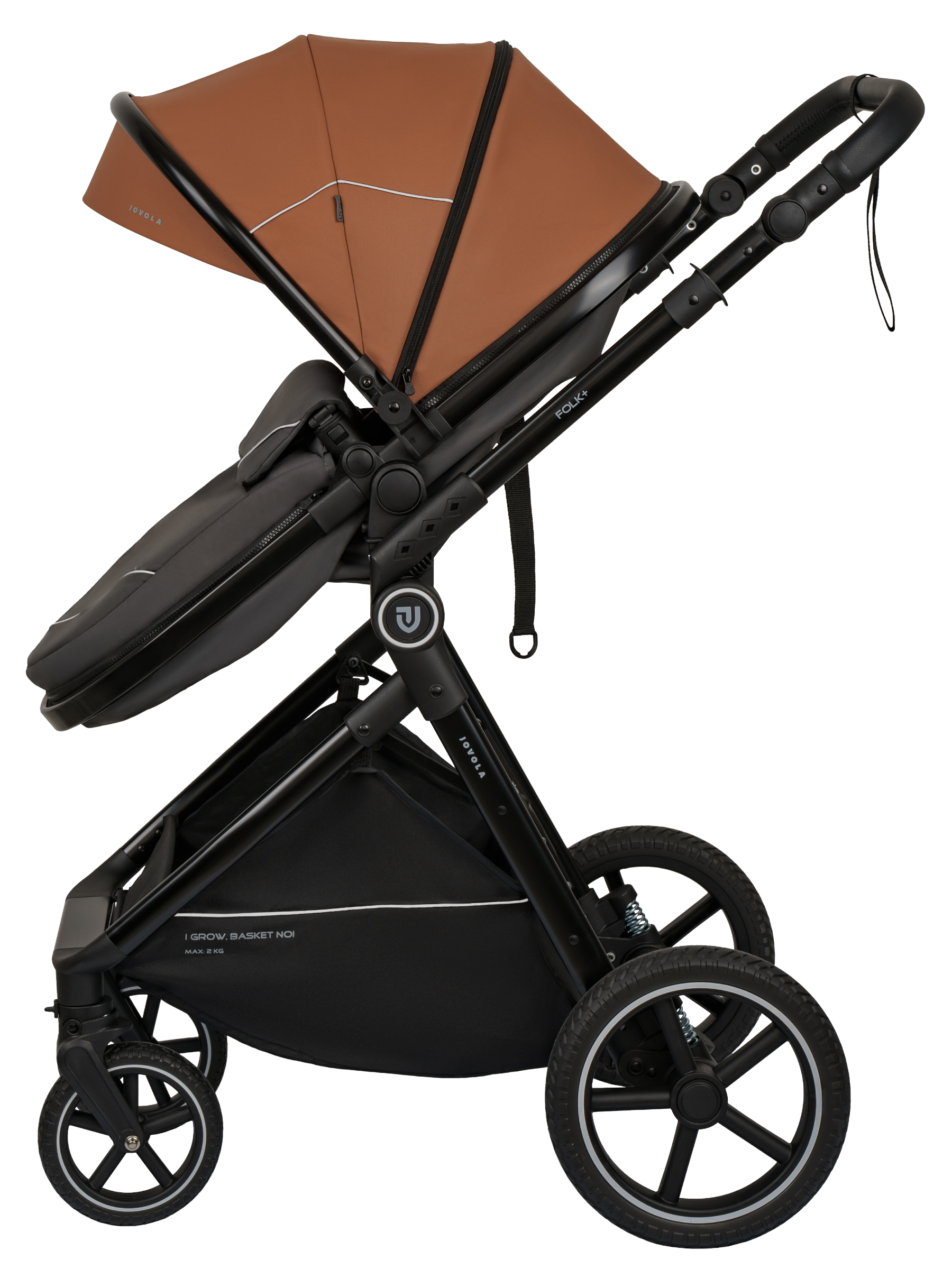 Коляска трансформер JOVOLA Folk+ 3в1 оранжевый - фото 23