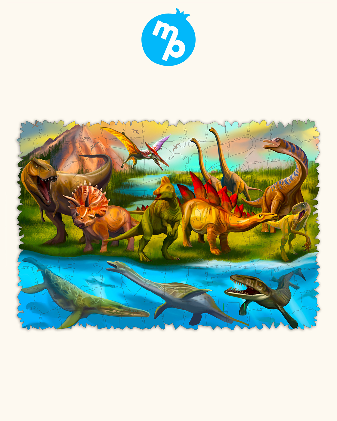 Пазл 1TOY Мир динозавров деревянный - фото 6