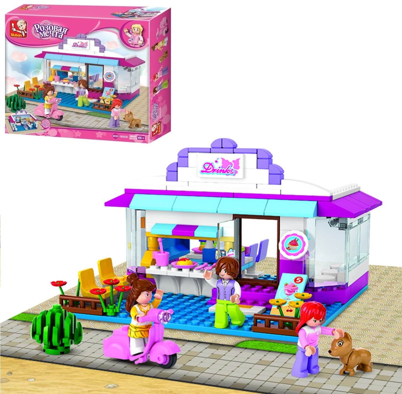 Конструктор SLUBAN Розовая мечта Кафе - фото 1