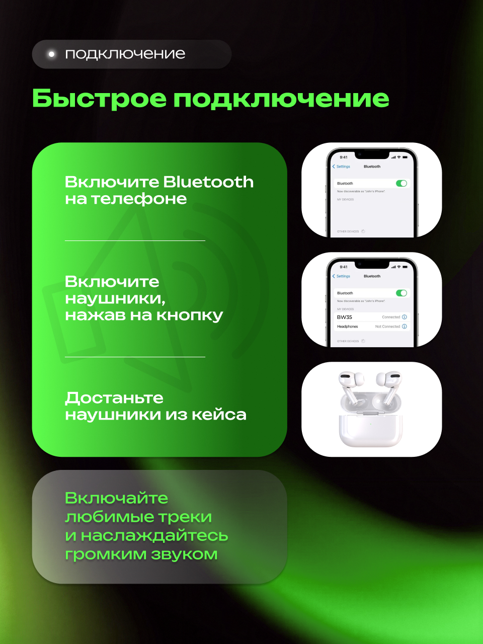 Наушники TWS More Choice БВ35 - фото 6