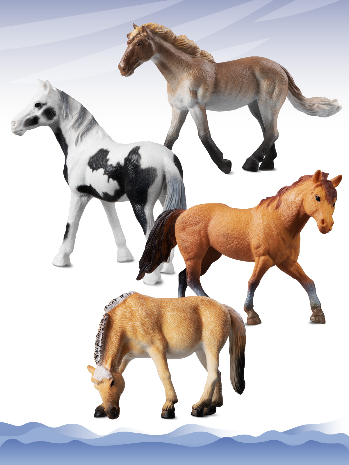 Игровой набор DARWIN Животные Лошади 4шт - фото 5