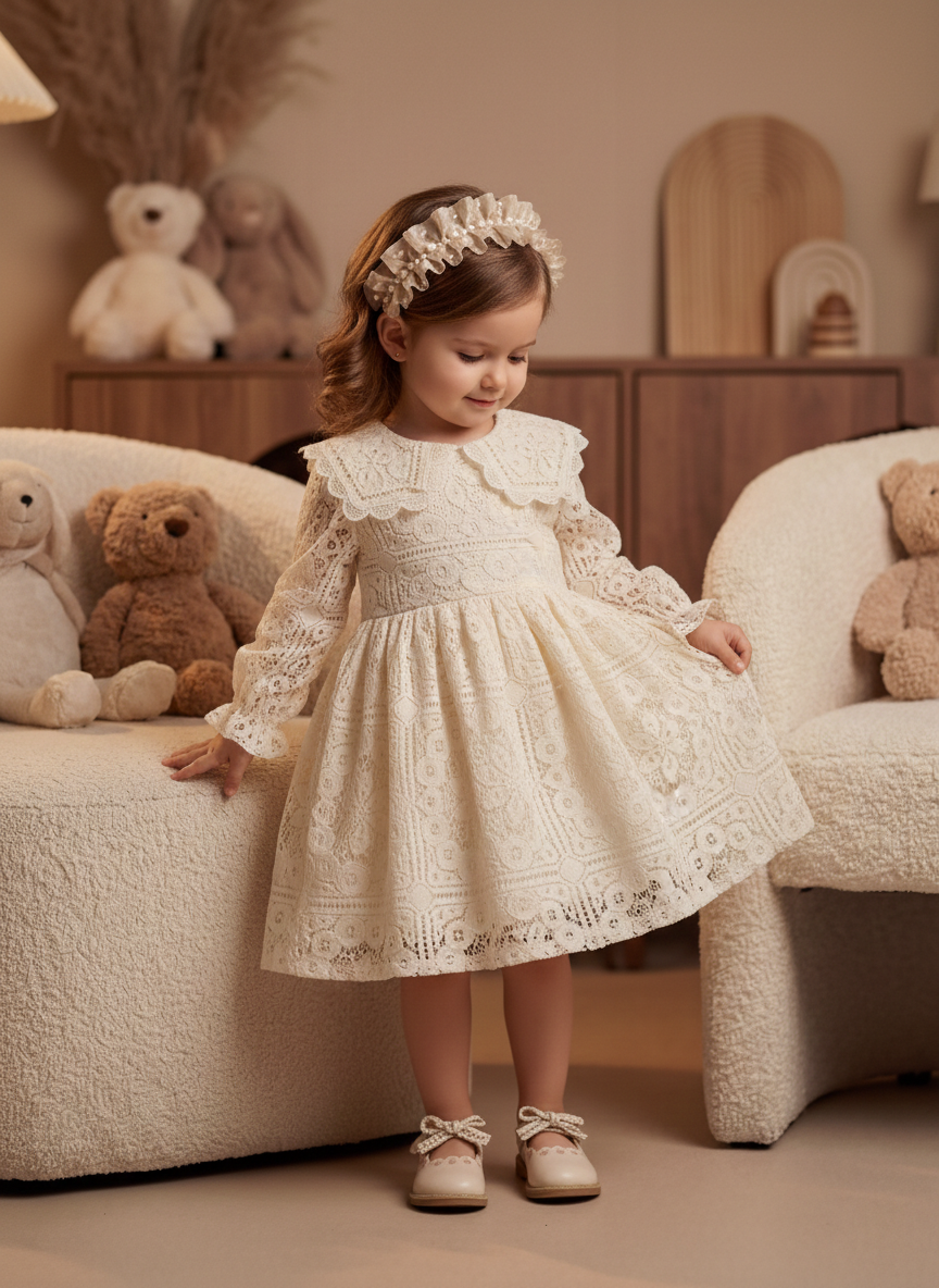 Платье Artcher Платье007Кружевное_бежевое - фото 2