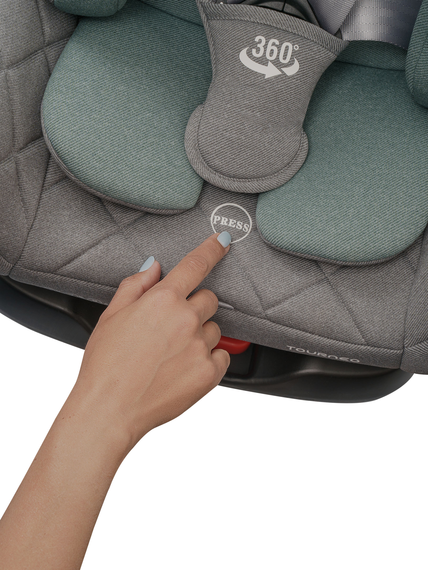 Автокресло Indigo Tourneo S серый-зеленый Isofix 0+/1/2/3 (0-36 кг) зеленый - фото 34