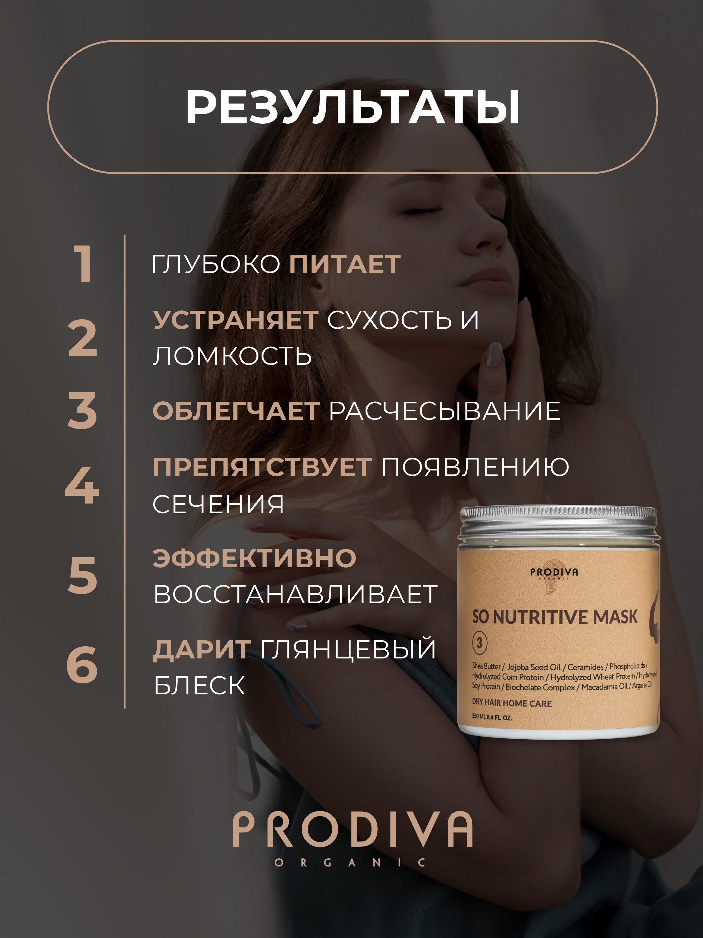 Маска PRODIVA для сухих волос SO NUTRITIVE 250 мл - фото 7