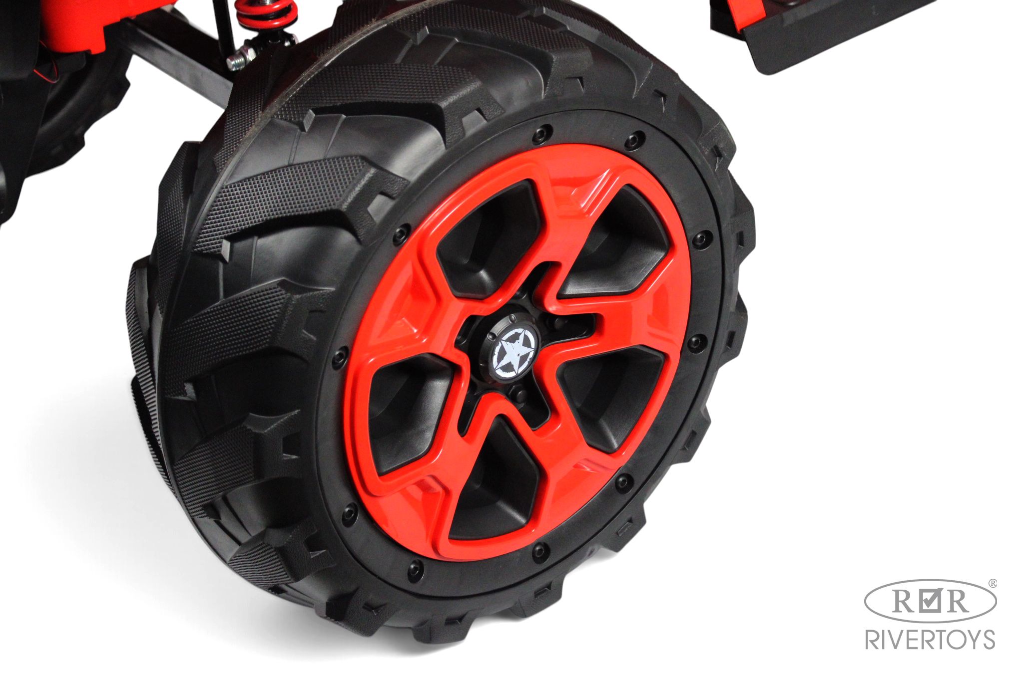 Электромобиль RIVERTOYS М707БХ Red С пультом ДУ - фото 8