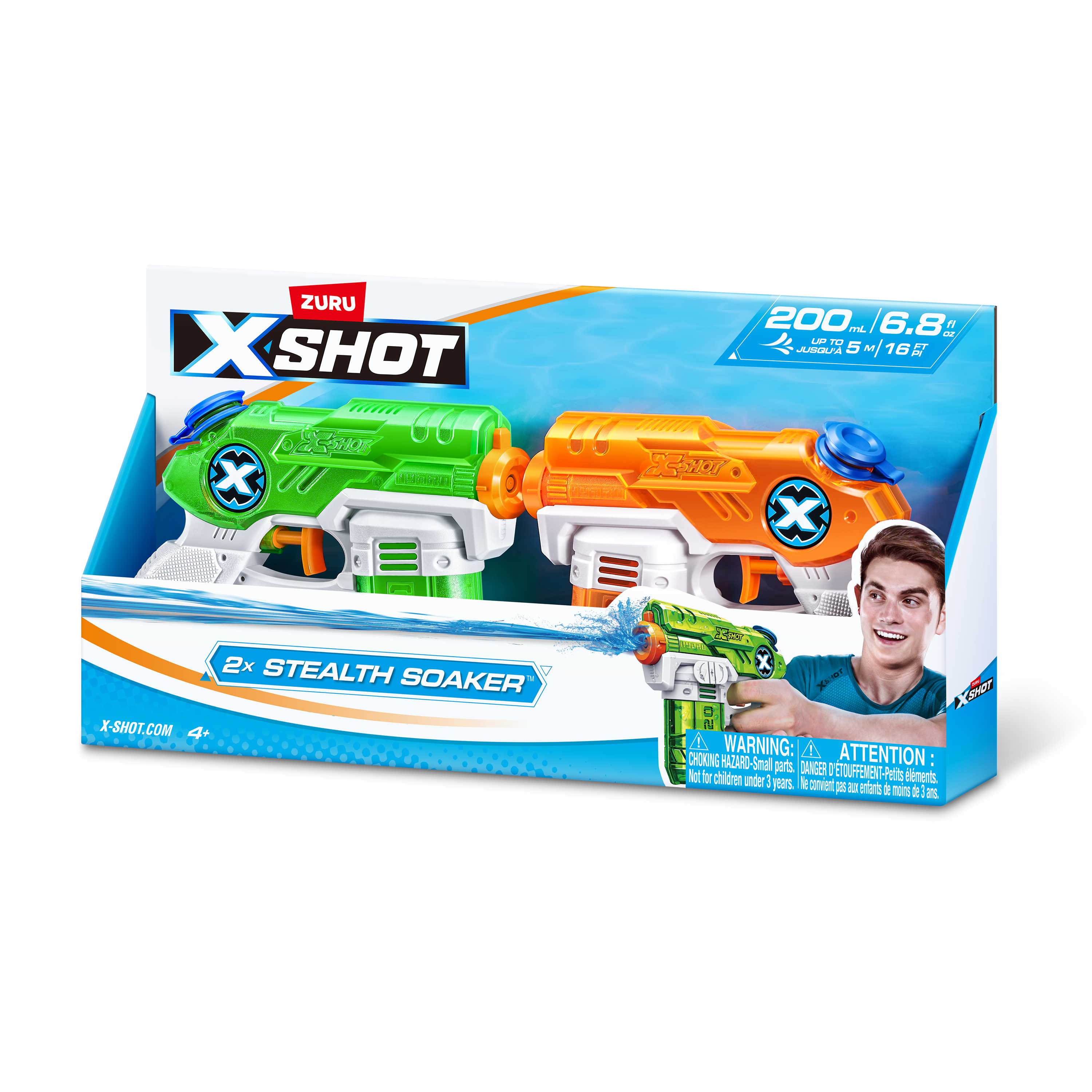 Бластер водный Zuru XSHOT  Water Стелс Сокер Дабл - фото 7