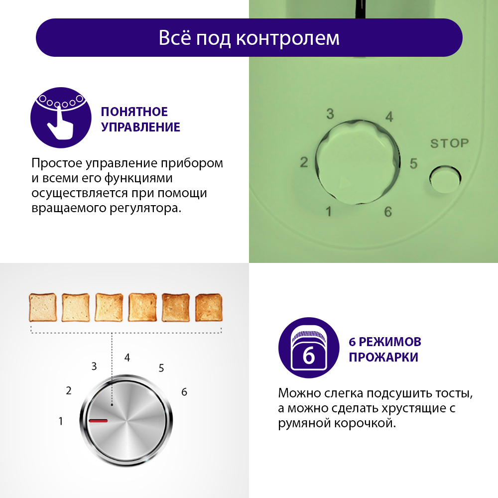 Тостер электрический LUMME LU-1201 - фото 3
