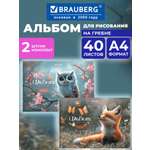 Альбом Brauberg лесные друзья А4 40 лист. 2 шт.