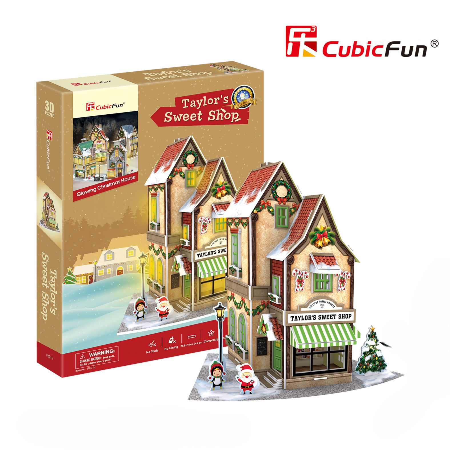 Пазл CubicFun Новогодний магазин сладостей 3D - фото 6