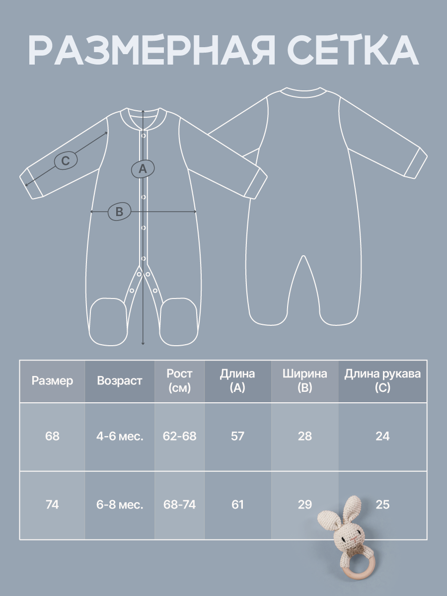 Комбинезон 3 шт MomKid N-MinkyV-1 - фото 6