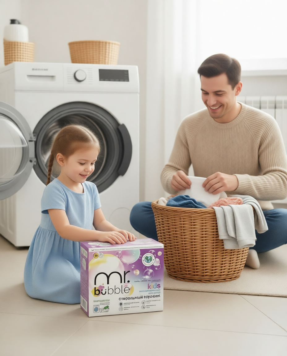 Стиральный порошок mr.bubble fresh mr.bubble kids 0+ 1.5 кг 1 шт. 1 упак. - фото 2