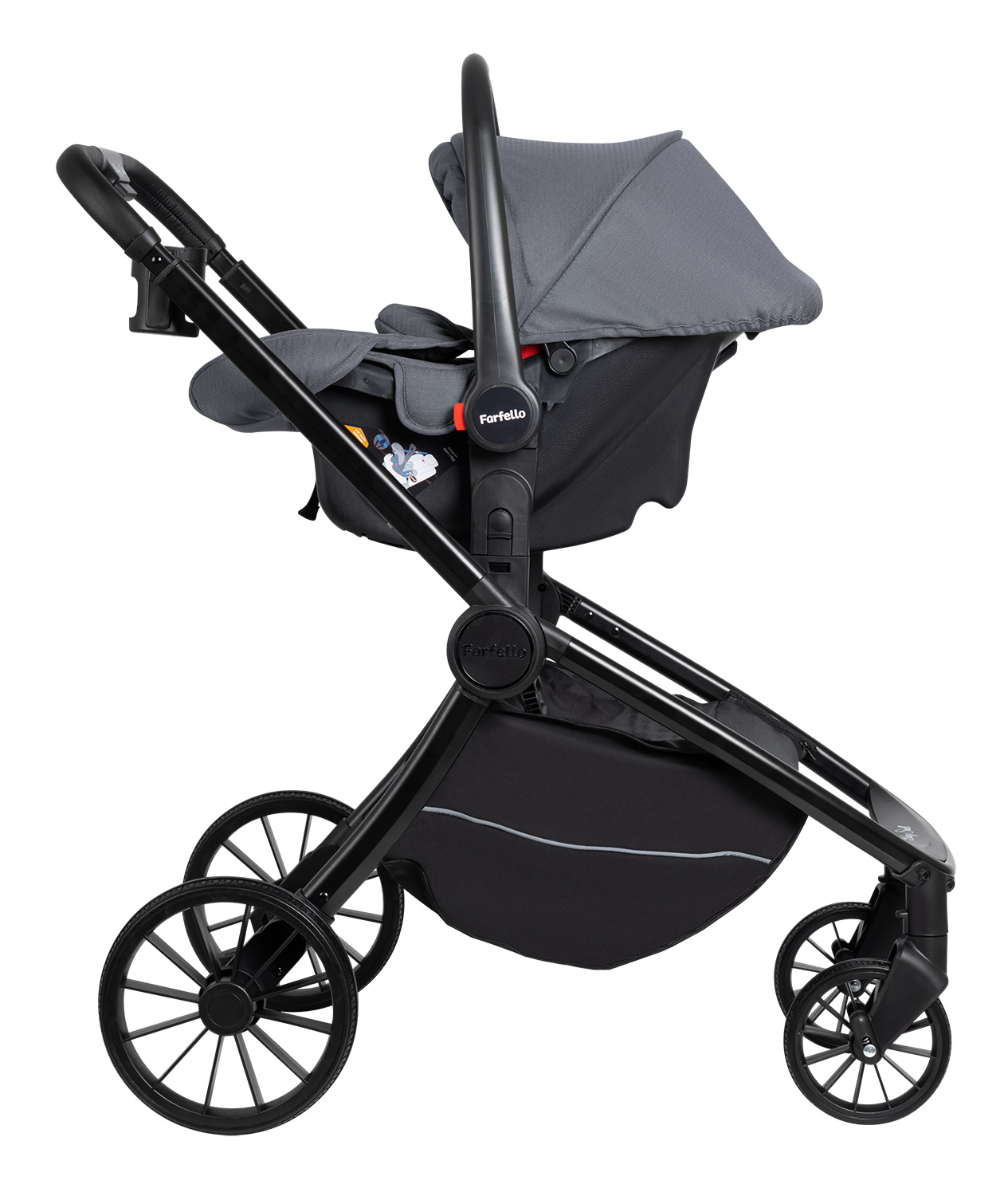 Коляска 3в1 Farfello Baby shell серый - фото 24