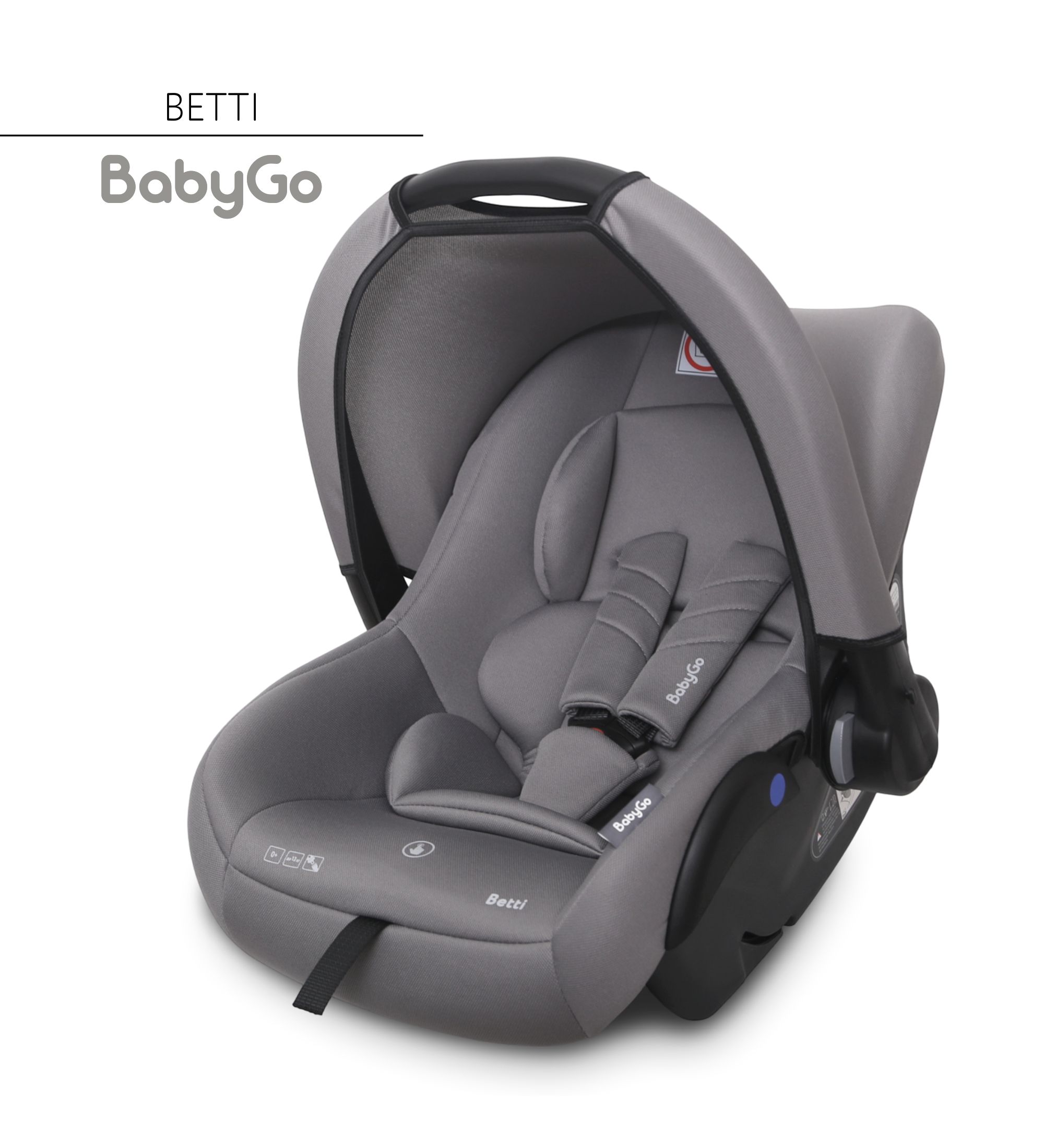 Автокресло BabyGo Betti 0 (0 -13 кг) серый - фото 1