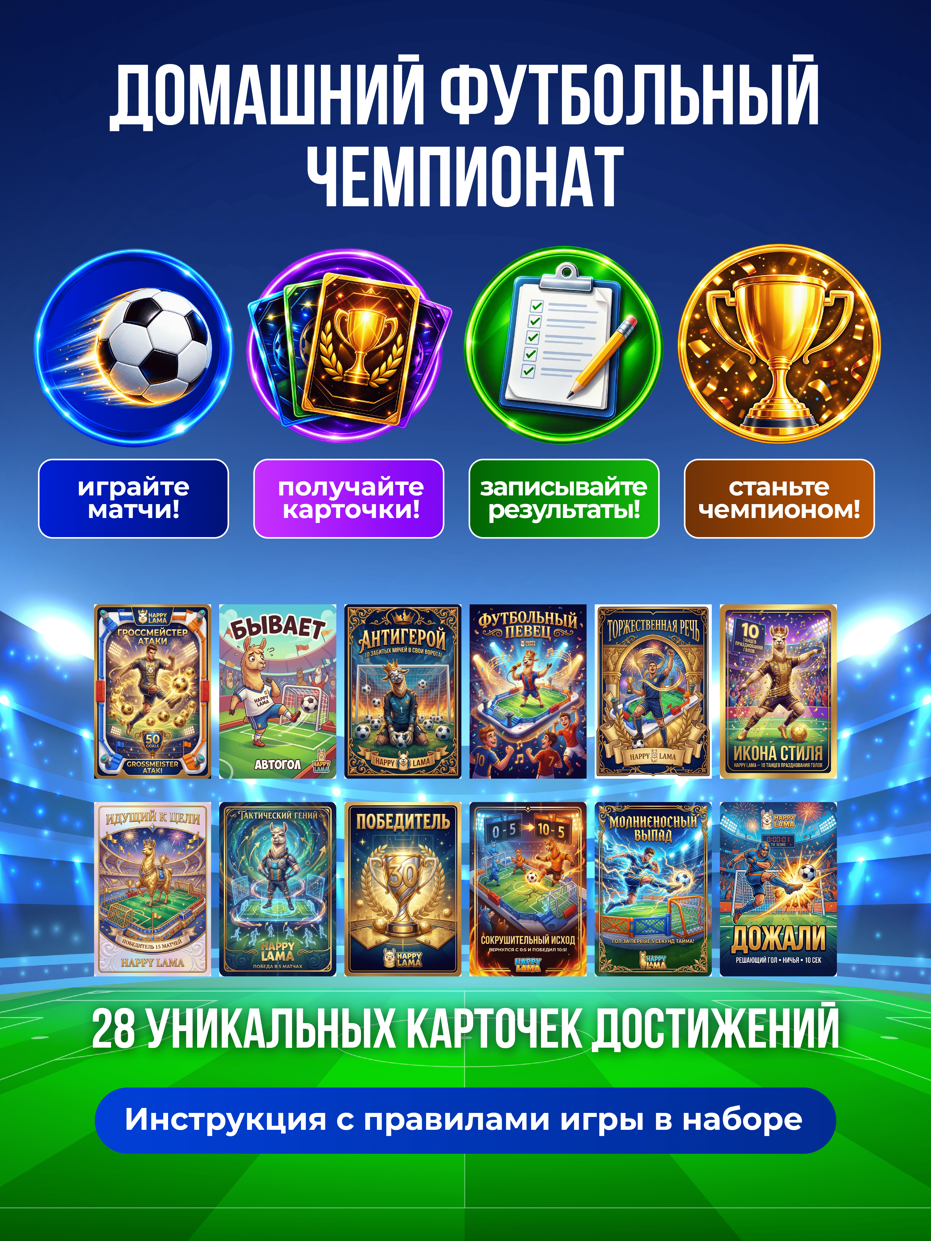 Настольная игра HAPPY LAMA футбол - фото 3