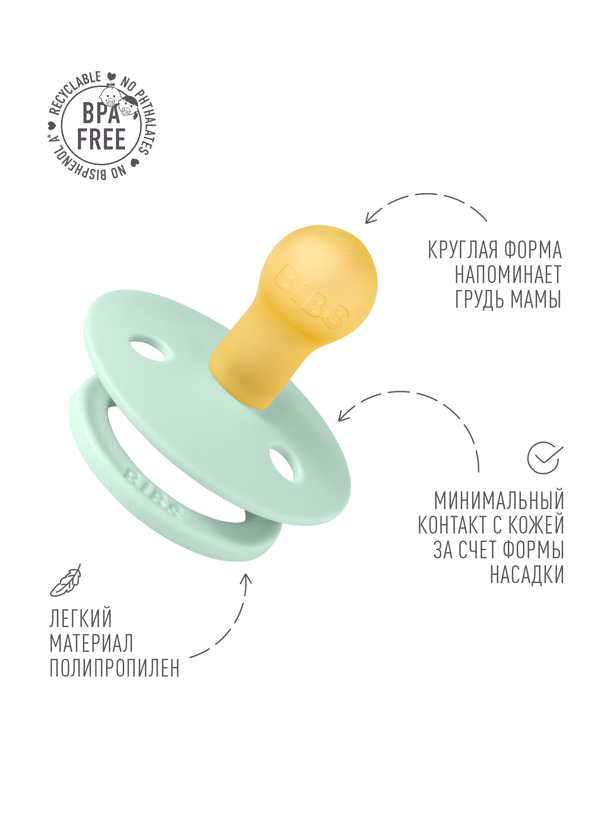 Пустышка BIBS латекс классическая от 0 мес. - фото 3