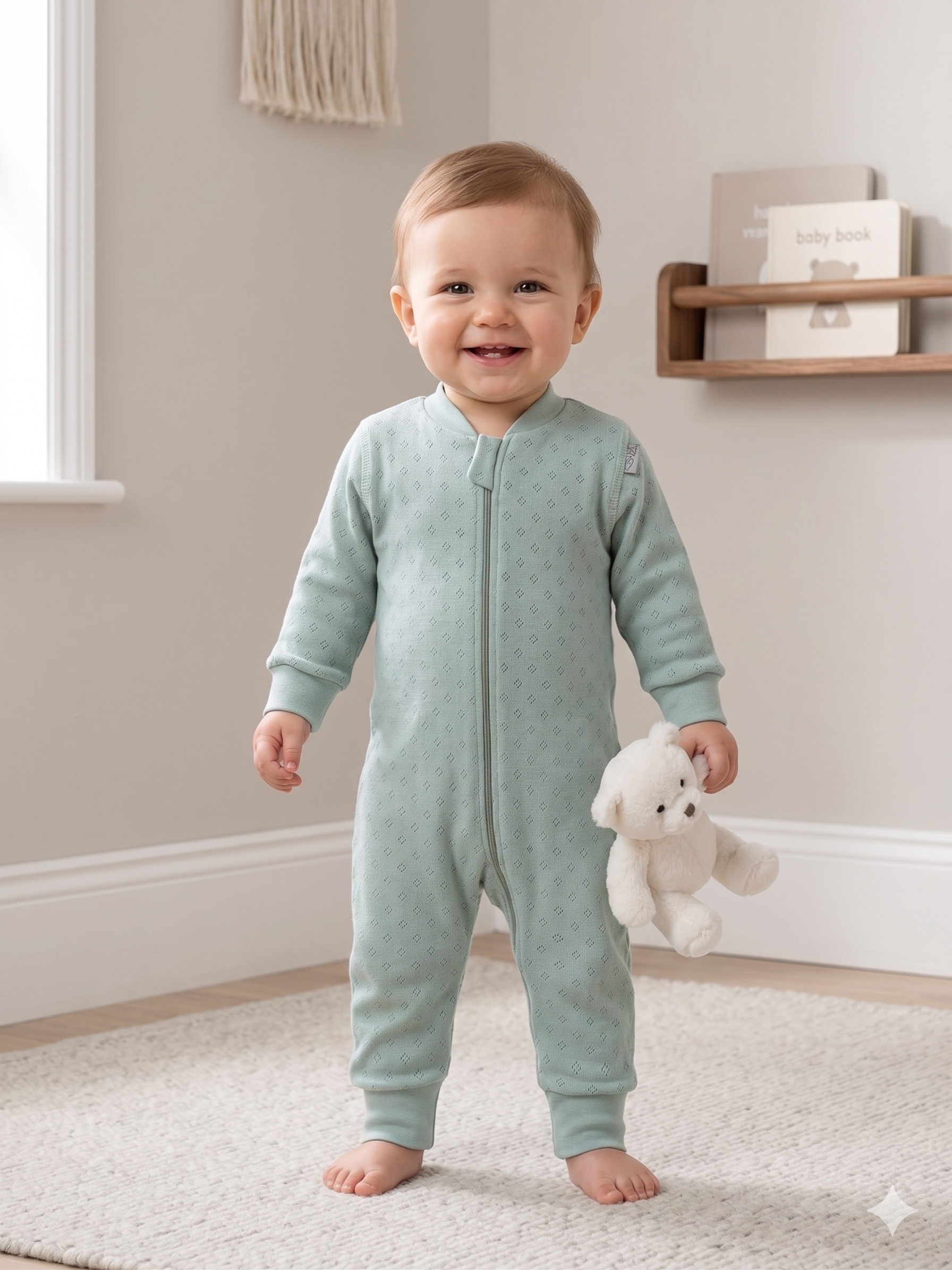 Изображение товара Комбинезон ТРИЯ 74 для новорожденных из ажурного трикотажа