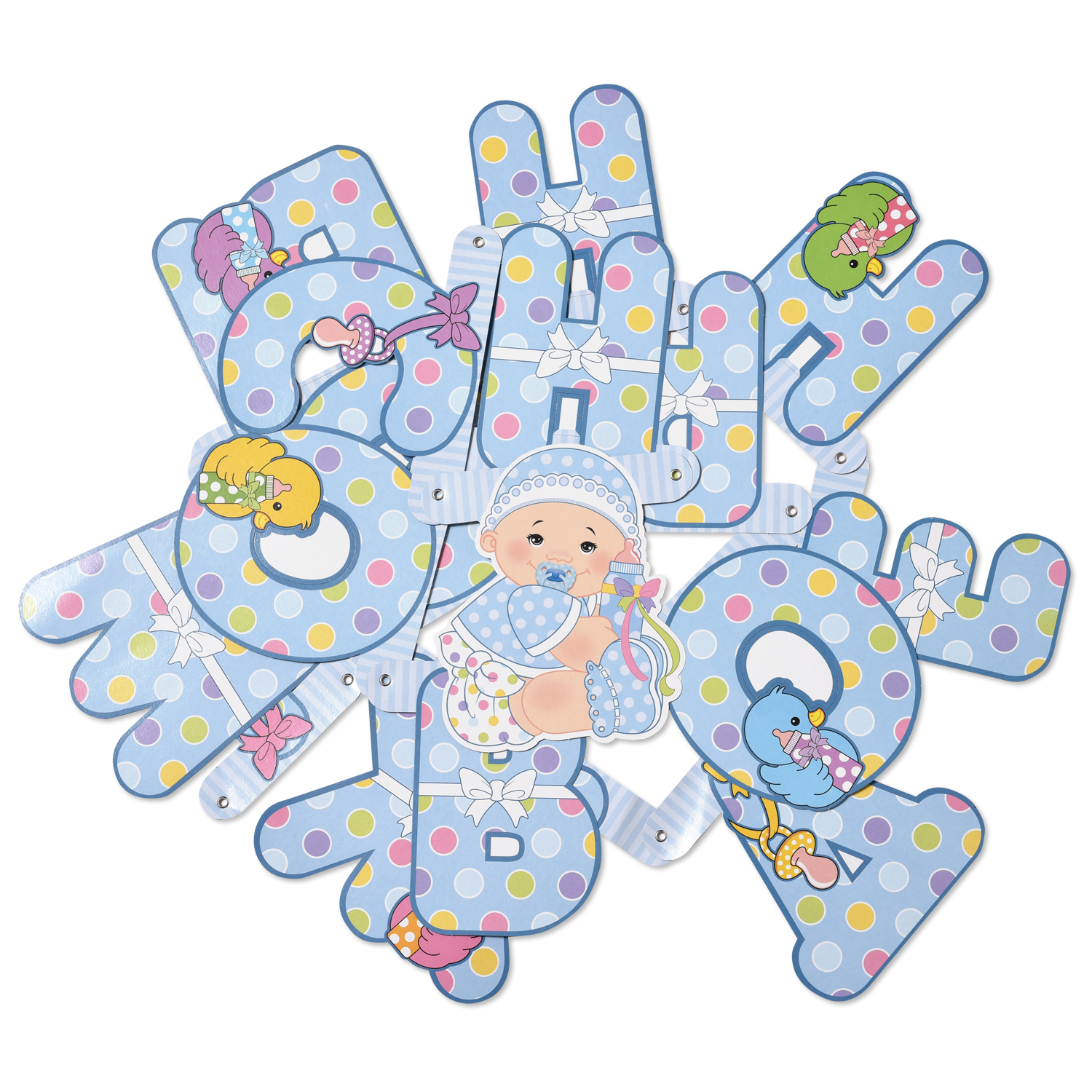 Гирлянда-растяжка Веселая затея С Новорожденным мальчиком - фото 2