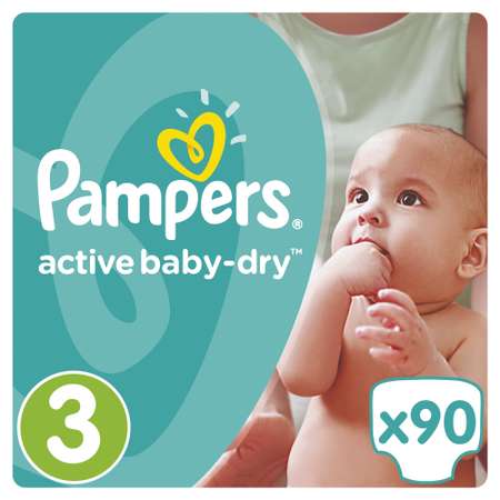 Подгузники Pampers Active Baby 3 (4-9 кг) 90 шт.