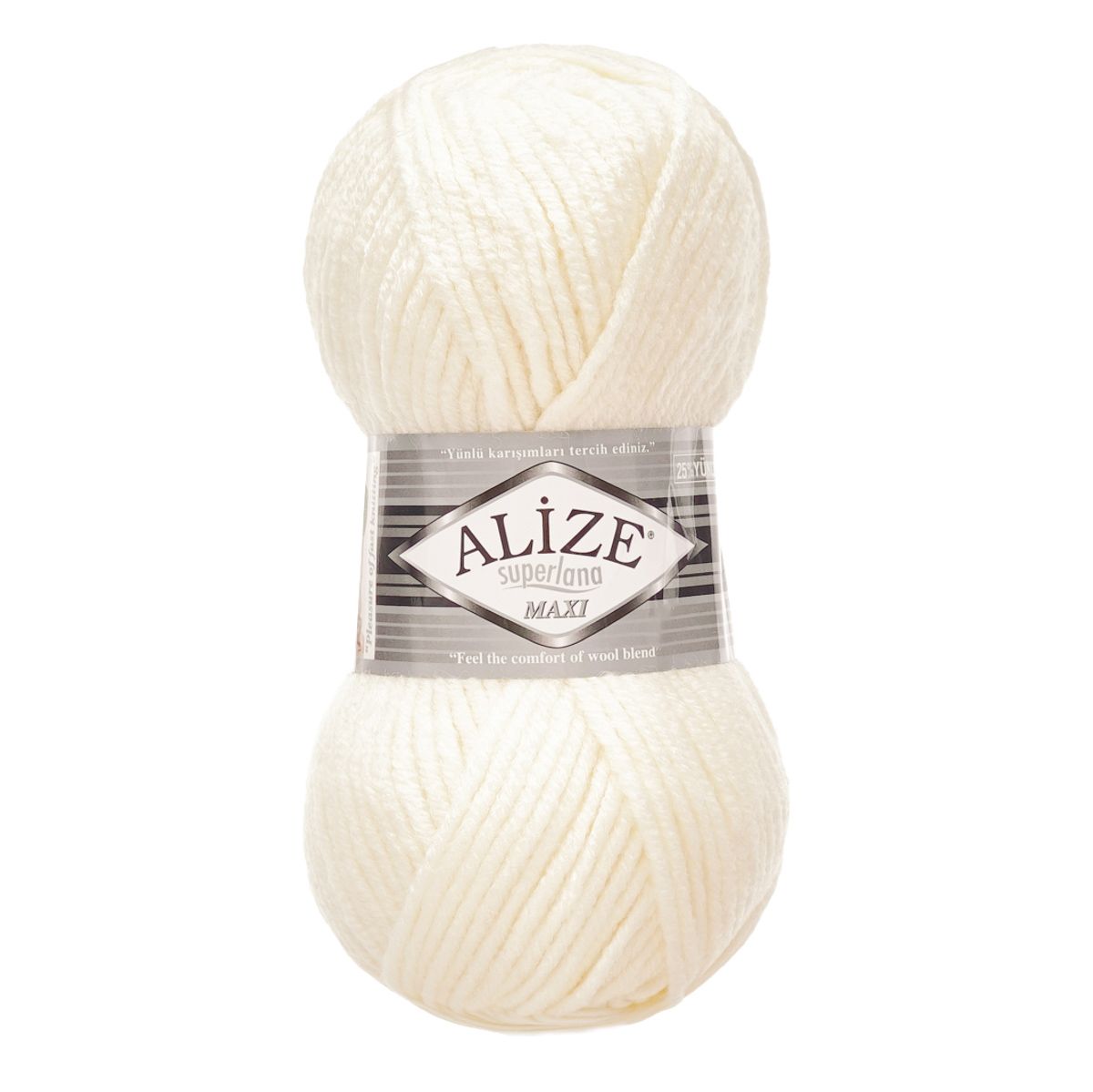 Пряжа Alize полушерстяная мягкая теплая Superlana maxi 100г 100м 5 шт 62 светло-молочный - фото 6