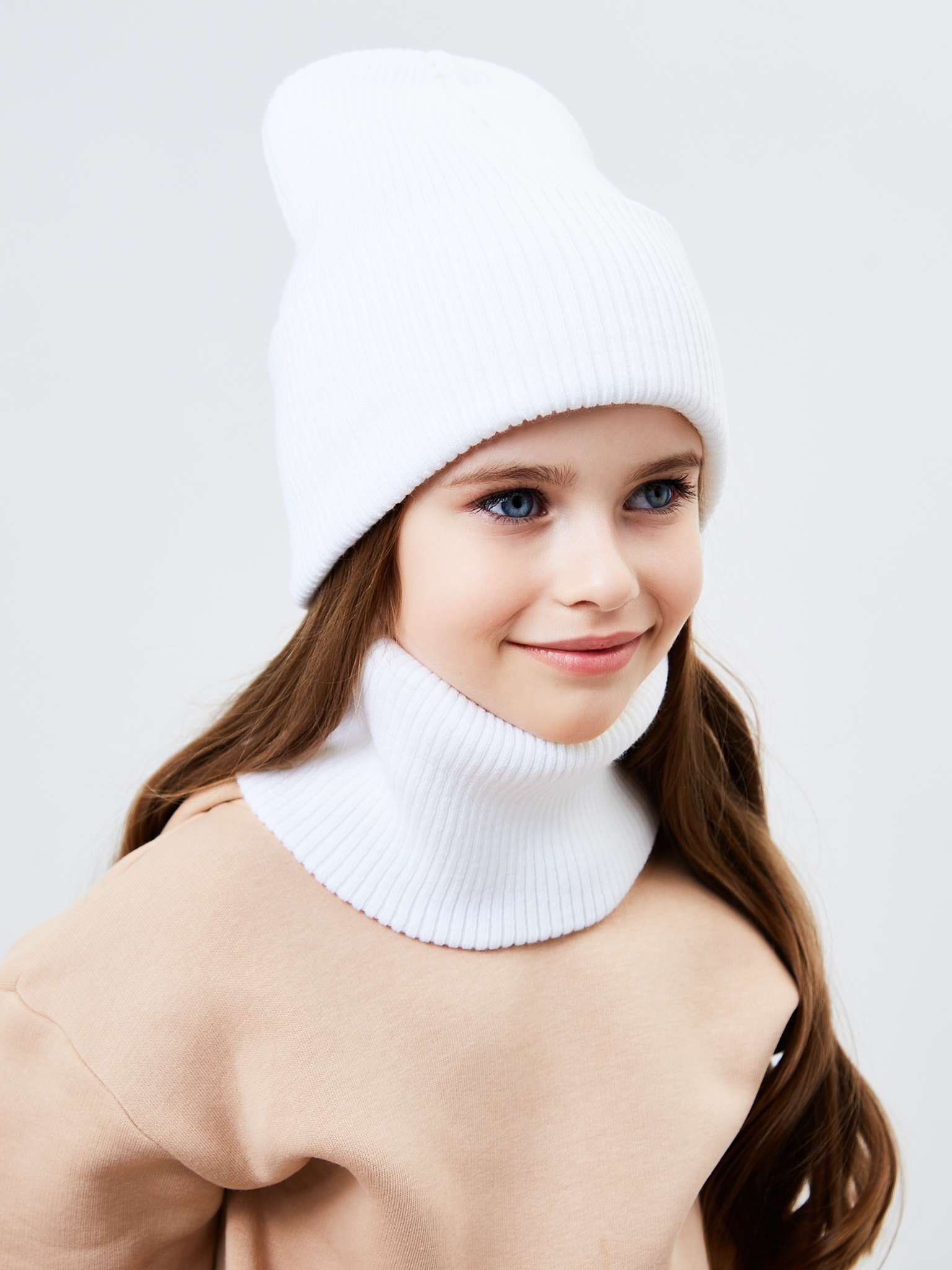 Шапка и снуд KUBRIO KU-H-52-lopataW-white - фото 8
