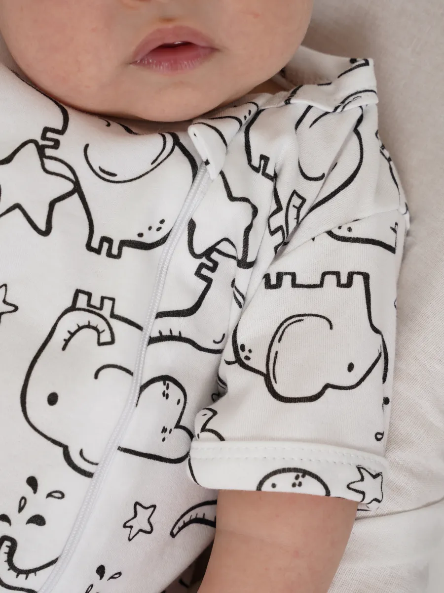 Песочник 3 шт Супер Пупс нбр/3пр/псчн/молн/ЗебралисточкиСветлыйхакиСлоны - фото 20