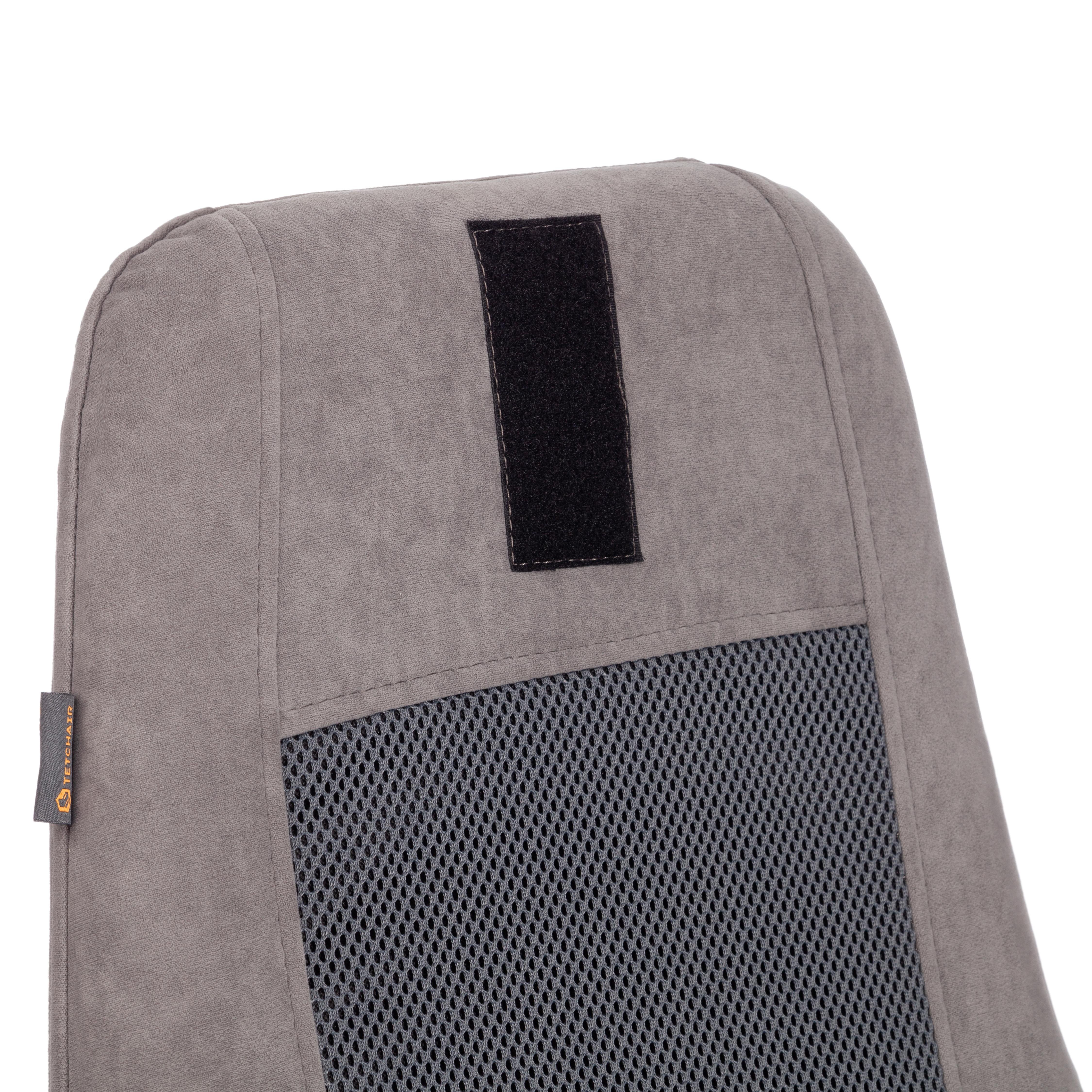 Компьютерное кресло TETCHAIR флок ткань серый - фото 17