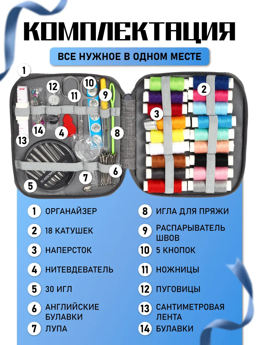 Набор для шитья Magic 4 Hobby 86 предметов в органайзере - фото 2