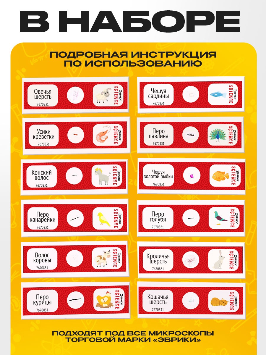 Набор препаратов Эврики Животные - фото 2