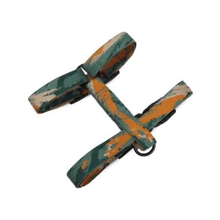 Шлейка для собак крупных пород Barbaks принт хаки полиэстер L (2.5*45-70см)