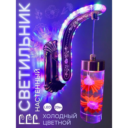 Светильник настенный LLL Бра кристалл красный
