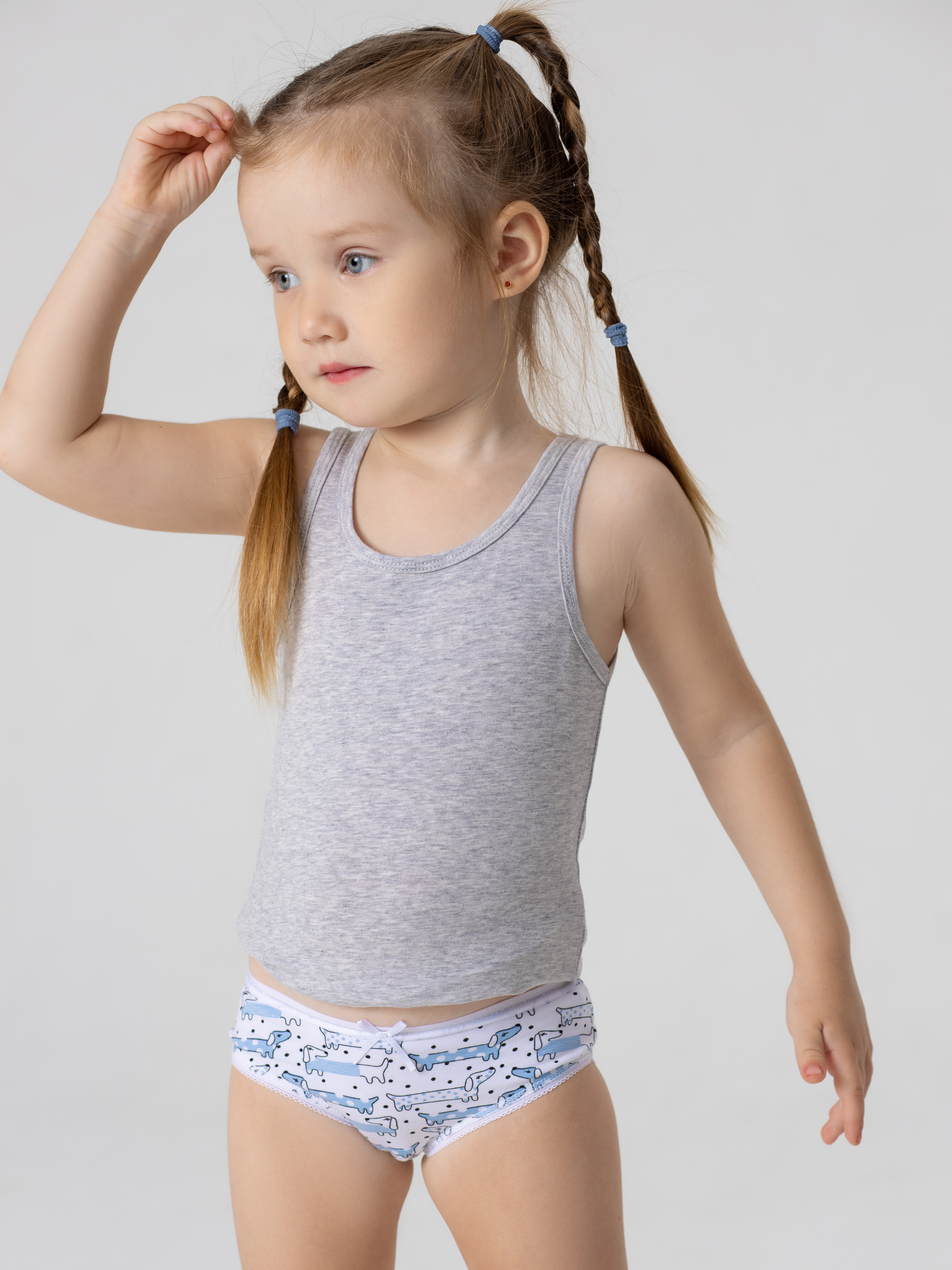 Трусы 3 шт Linas baby 1668-18 Голубой-Белый - фото 10