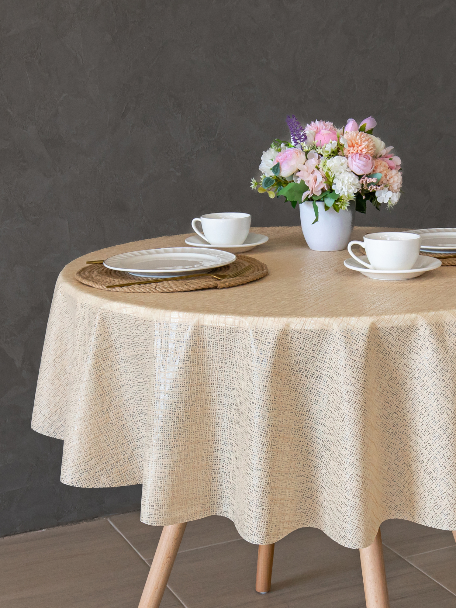 Скатерть круглая на стол VILINA Элегия d-128 см - фото 6