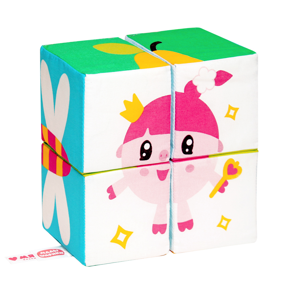 Игрушка Мякиши кубики Собери Малышарика - фото 3