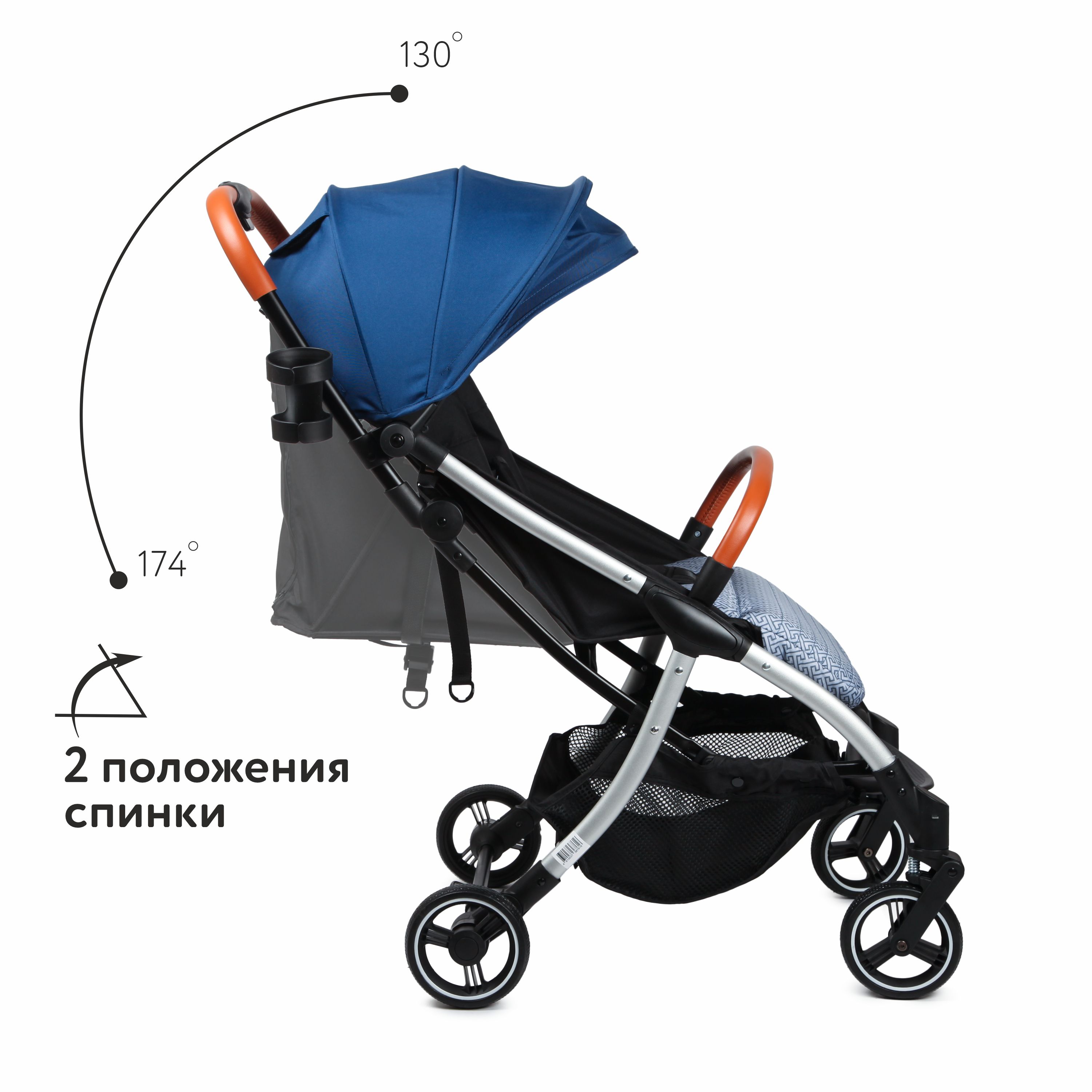 Коляска прогулочная Olsson Smart Blue - фото 3