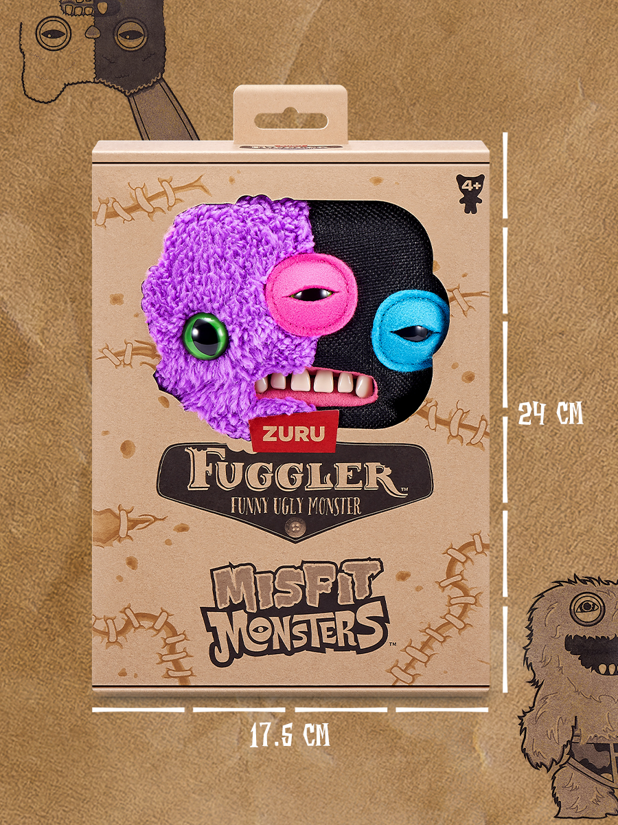 Мягкая игрушка FUGGLER Зубастик Половинки 24 см - фото 3
