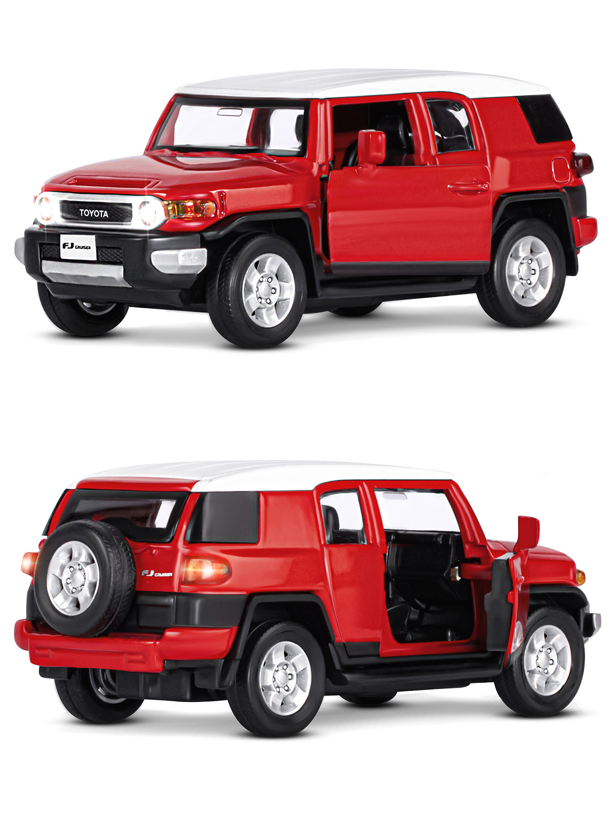 Внедорожник АВТОпанорама Toyota FJ Cruiser 1:32 JB1251289 - фото 7