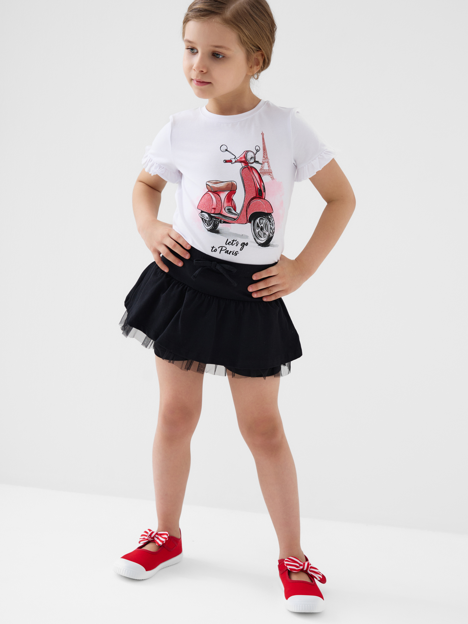 Футболка и юбка-шорты PlayToday 12622402 - фото 1