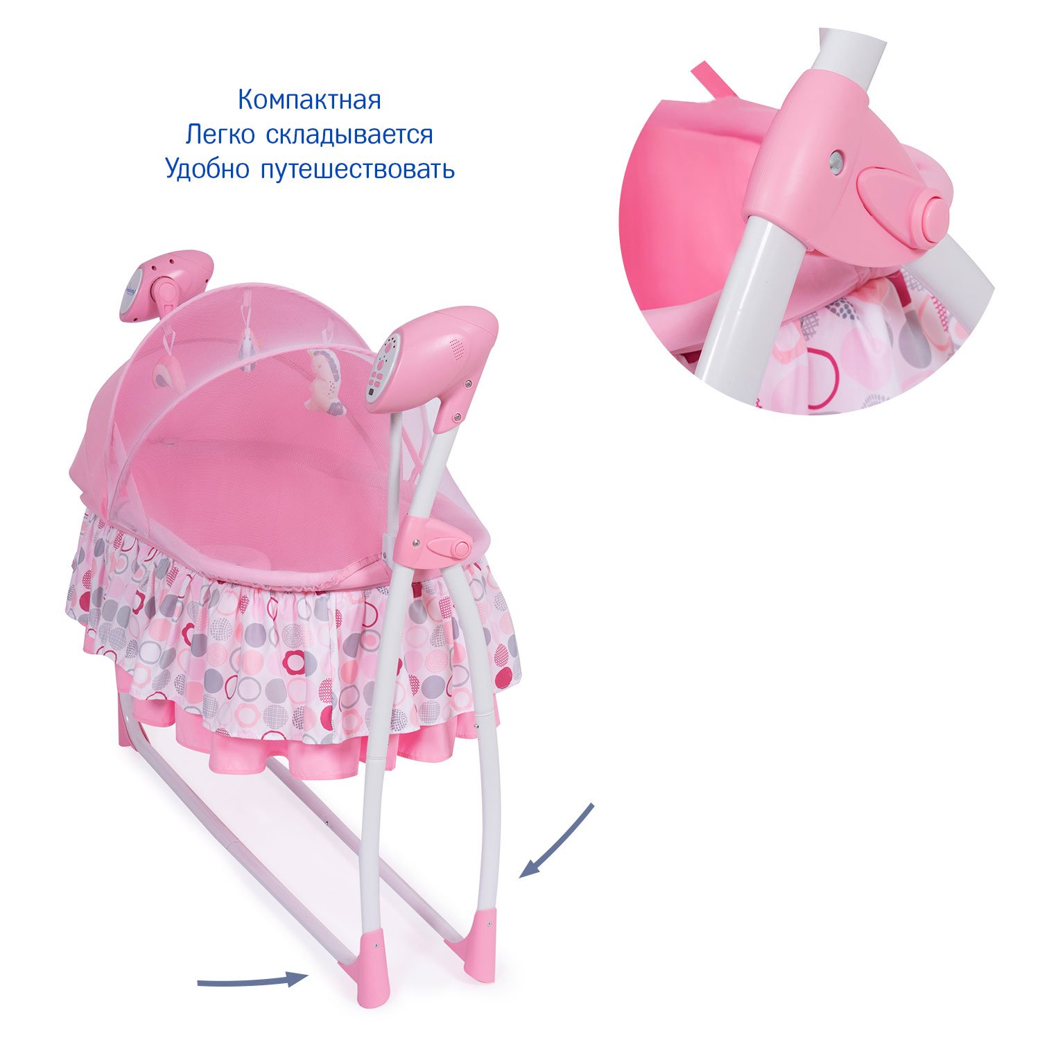 Колыбель SIMPLICITY 3020 Auto розовый - фото 5