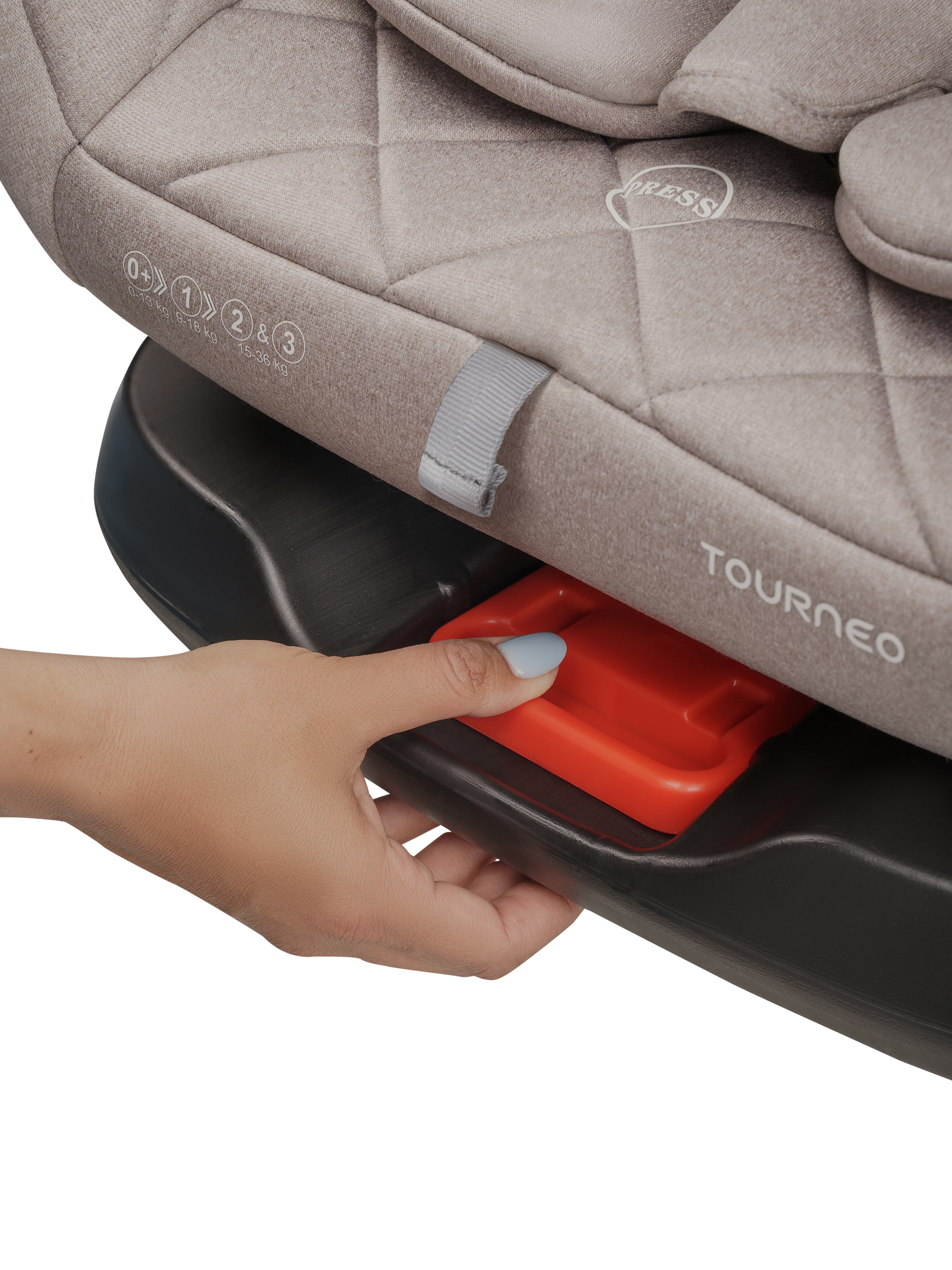 Автокресло Indigo Tourneo S Isofix 0+/1/2/3 (0-36 кг) бежевый - фото 28