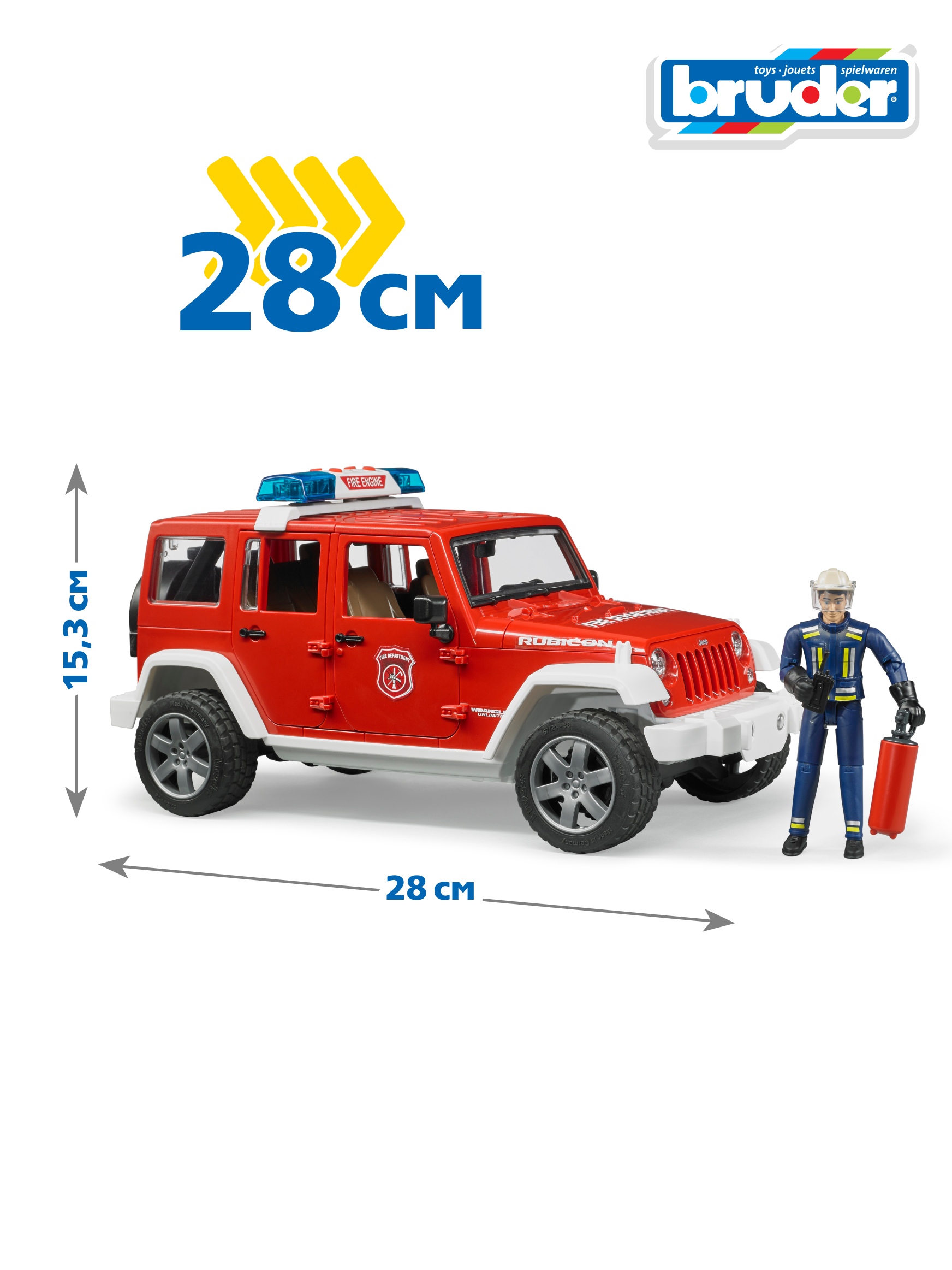 Внедорожник Bruder Jeep Wrangler Unlimited Rubicon 02-528 - фото 6