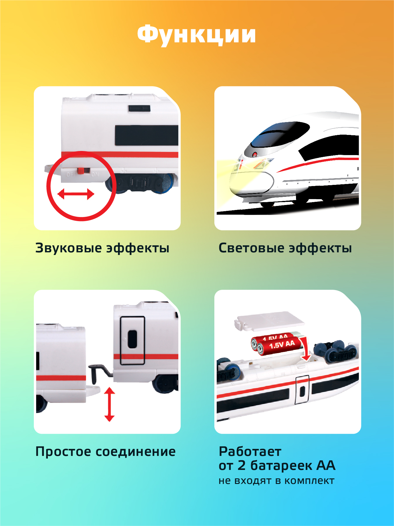 Набор железнодорожный Голубая Стрела 87179 - фото 3