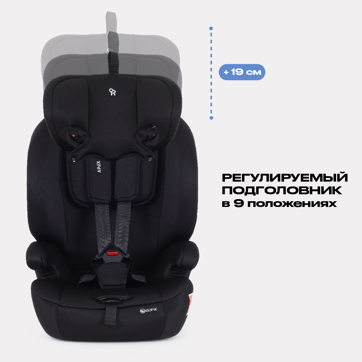 Автокресло Rant Basic ZY27F Apex Isofix 1/2/3 (9-36 кг) черный - фото 3