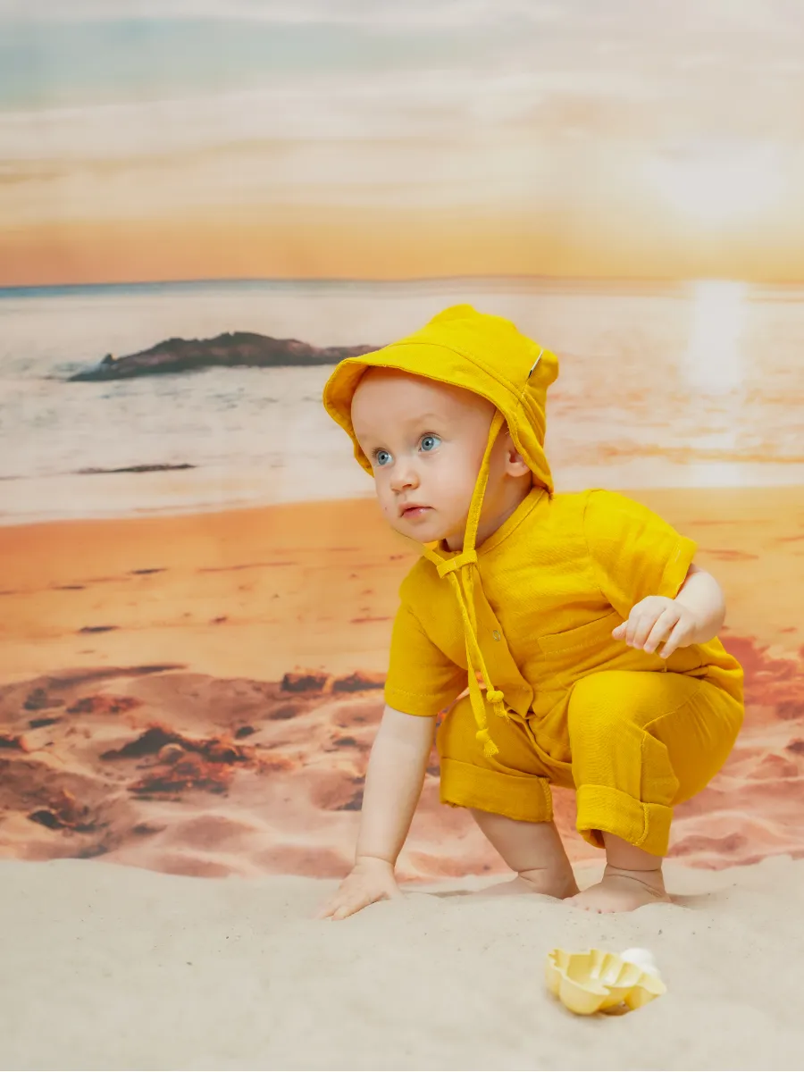 Песочник Супер Пупс кос/мусл/горчица - фото 11