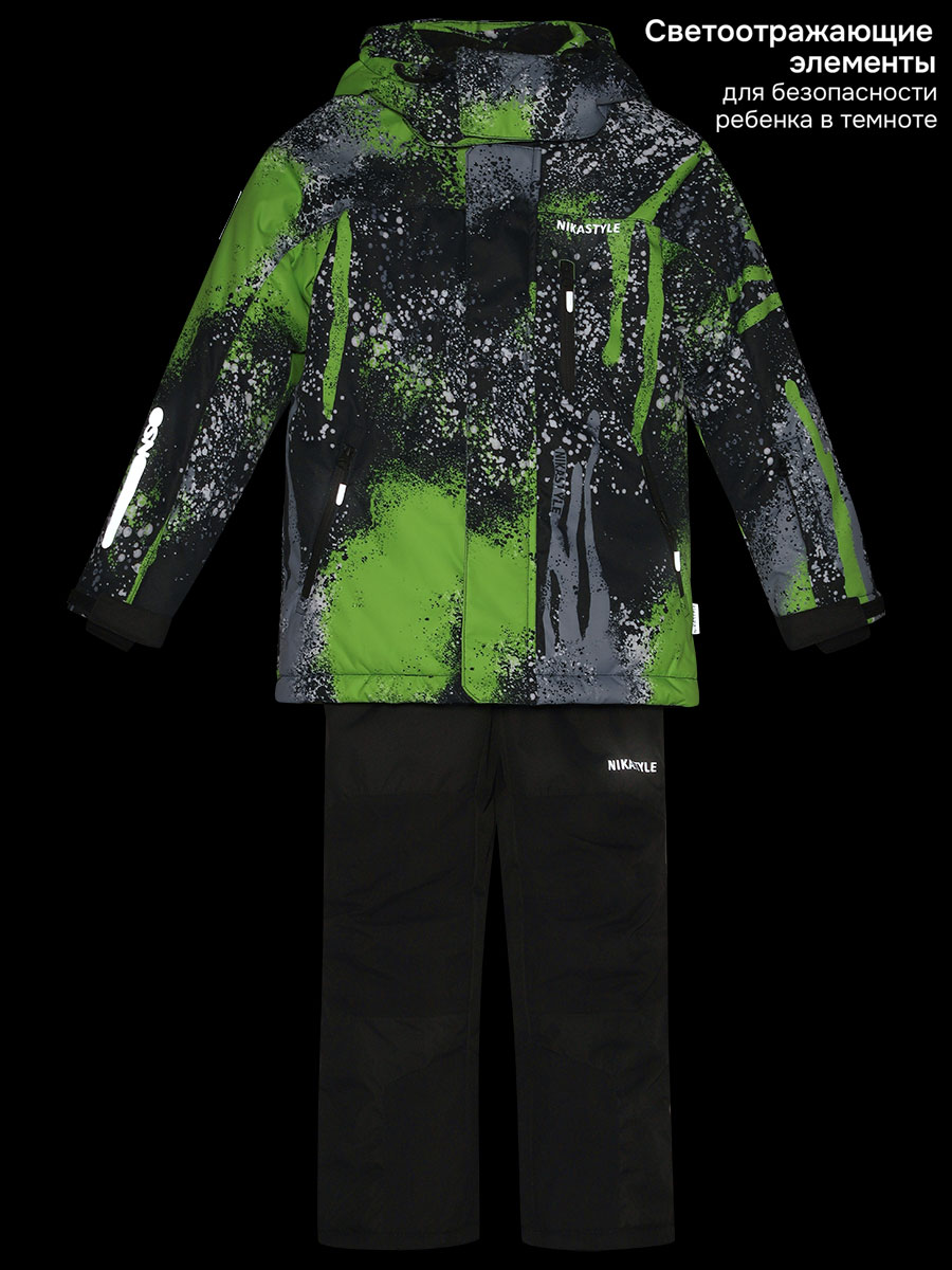 Костюм NIKASTYLE 7з1725 салат/черный - фото 18