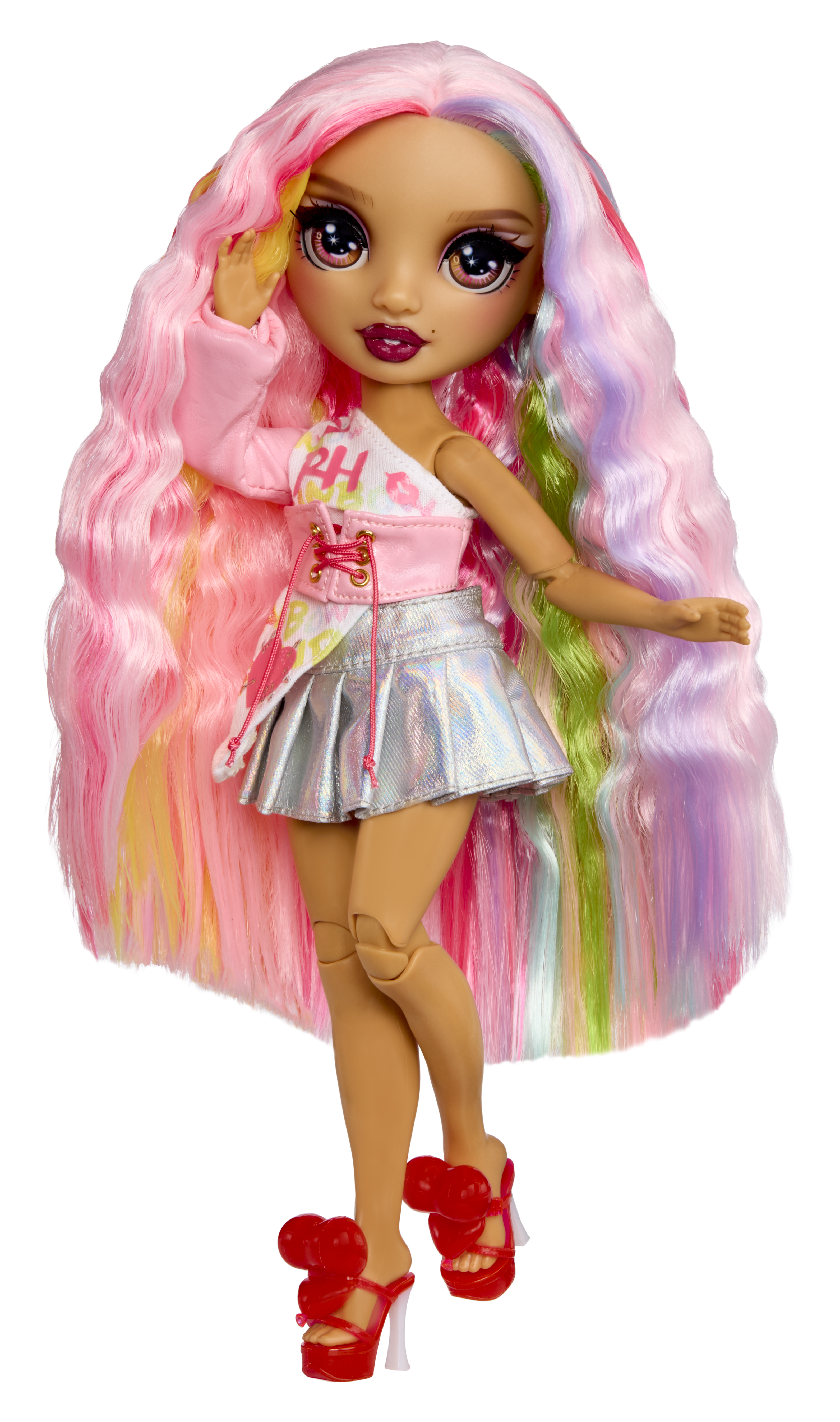 Кукла модельная Rainbow High Киа в Париже с акс. радужная 74228 - фото 6