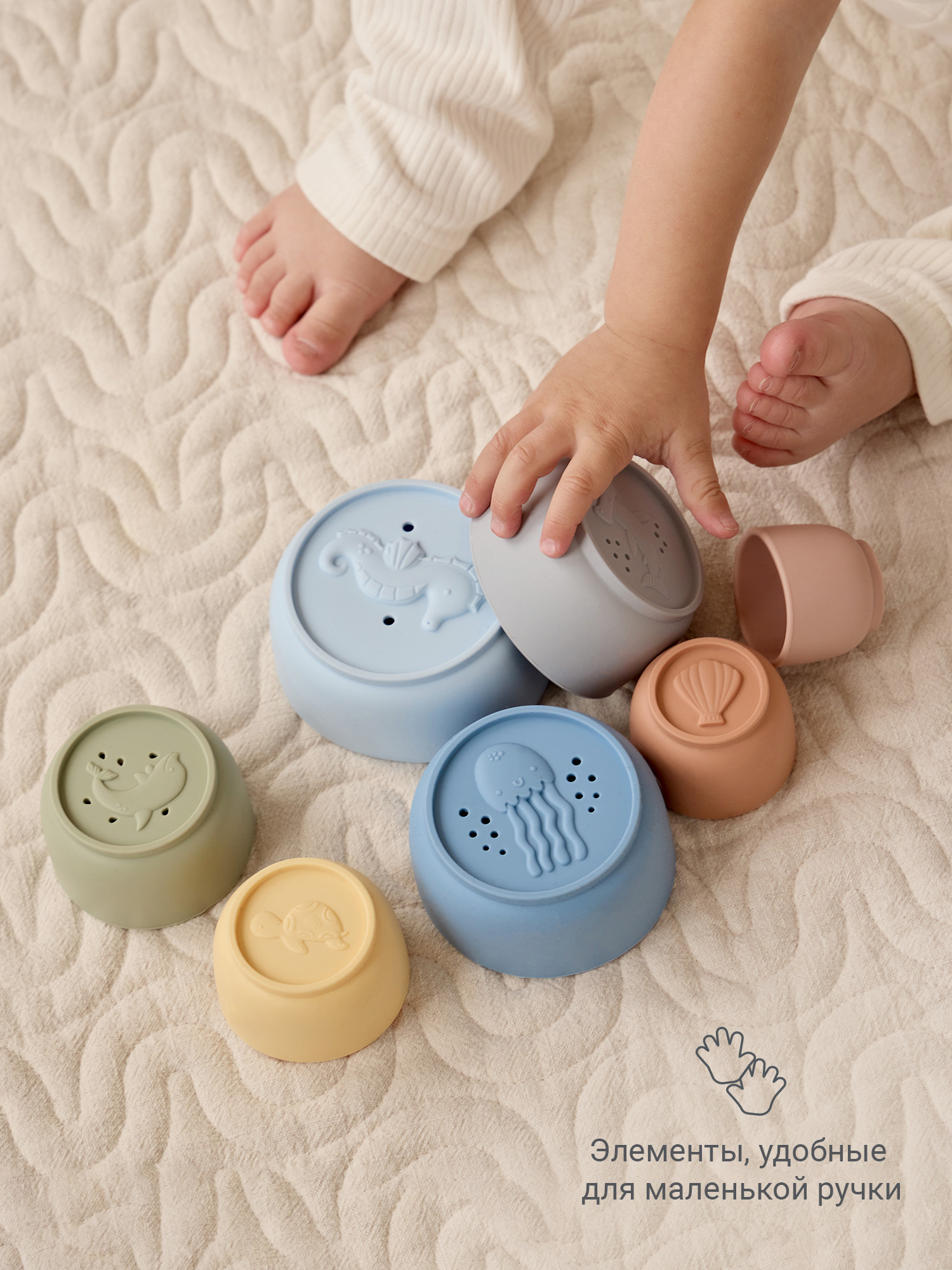 Игрушка edda пирамидка Морские обитатели - фото 6