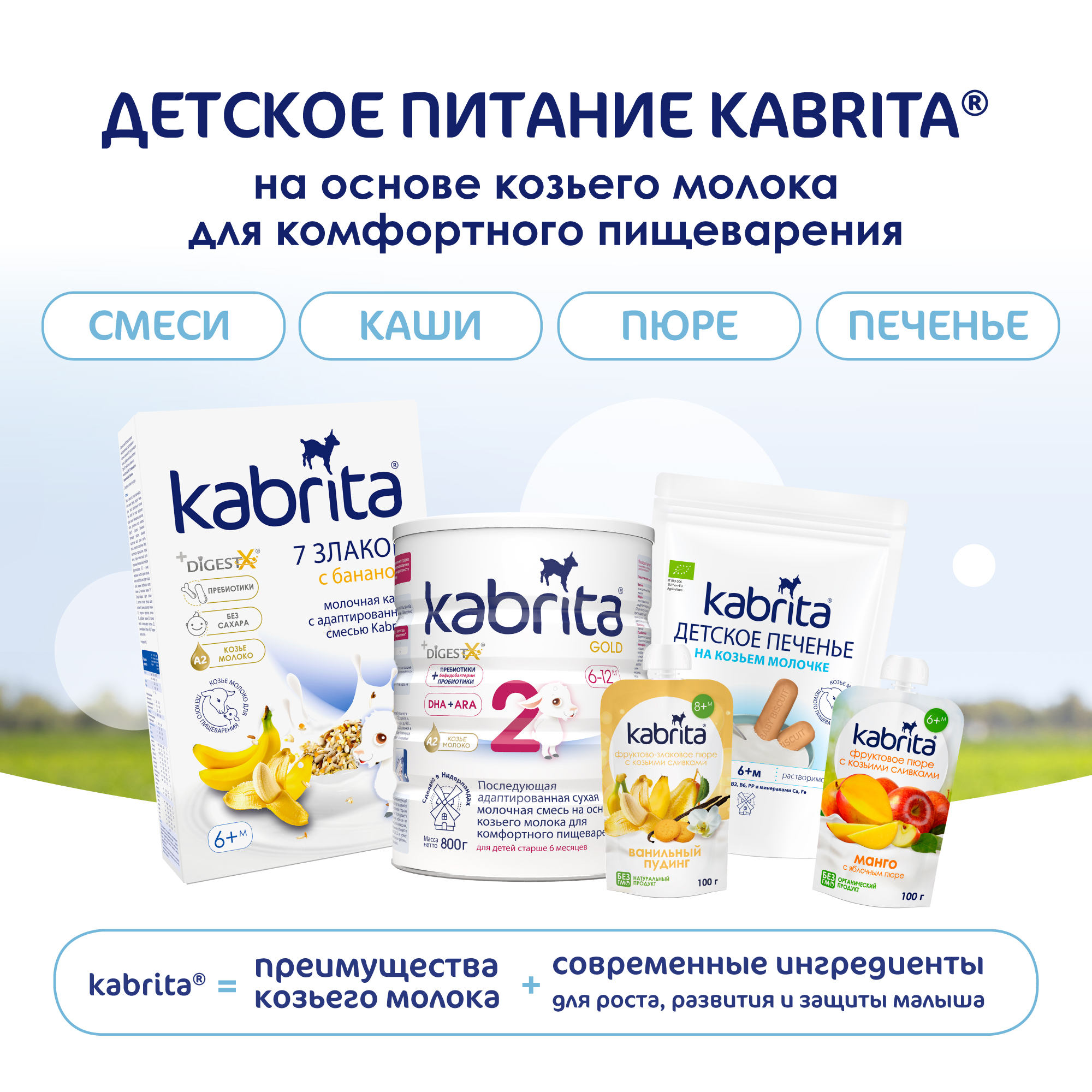 Пюре Kabrita манго-яблоки с козьими сливками 100г с 6месяцев - фото 11