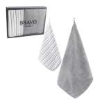Полотенце BRAVO Лайн 35*75 + 50*100 серый 2 шт.