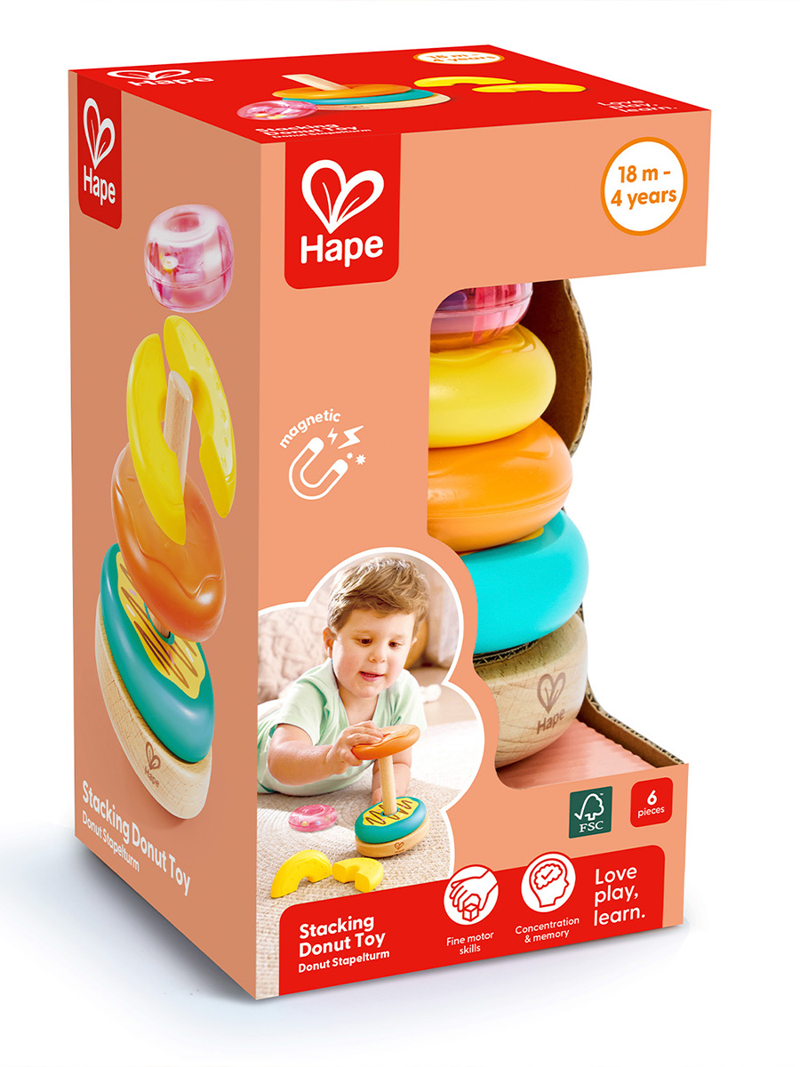 Игрушка Hape пирамидка Башня пончиков - фото 3